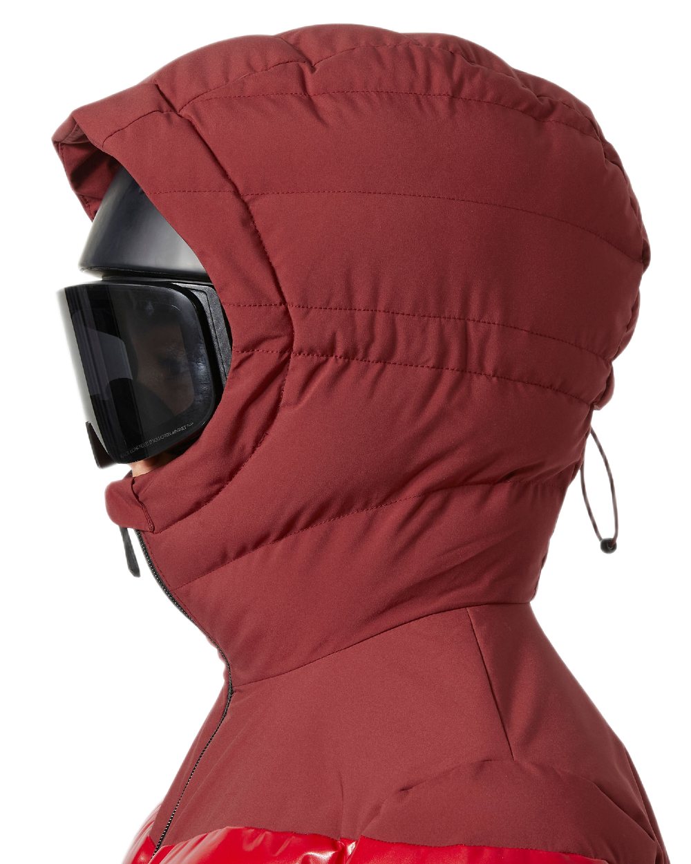 Mars Red Coloured Helly Hansen Womens Imperial Puffy 2.0 Jacket on white background 