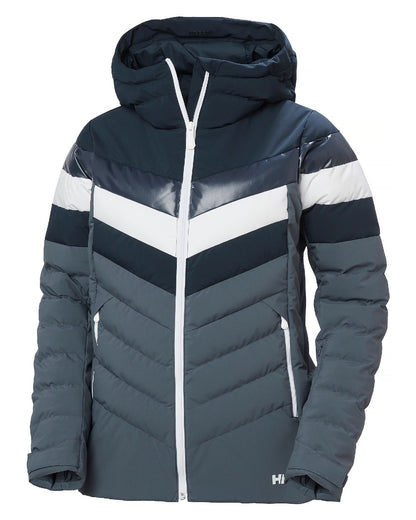 Navy Coloured Helly Hansen Womens Imperial Puffy 2.0 Jacket on white background 