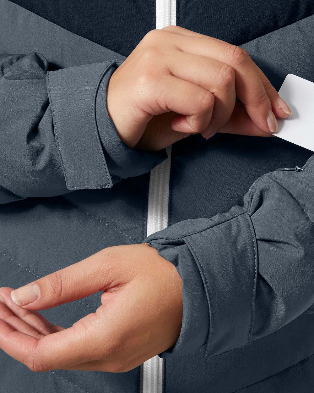 Navy Coloured Helly Hansen Womens Imperial Puffy 2.0 Jacket on white background 