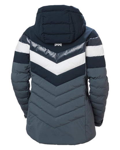 Navy Coloured Helly Hansen Womens Imperial Puffy 2.0 Jacket on white background 