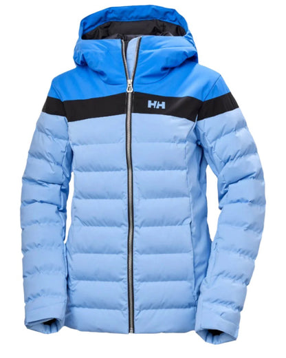 Bright Blue Coloured Helly Hansen Womens Imperial Puffy Jacket on white background 