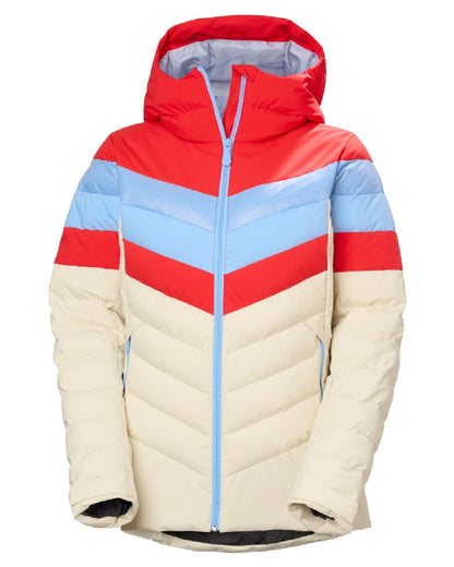 Cream Coloured Helly Hansen Womens Imperial Puffy 2.0 Jacket on white background 