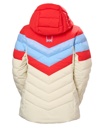 Cream Coloured Helly Hansen Womens Imperial Puffy 2.0 Jacket on white background 