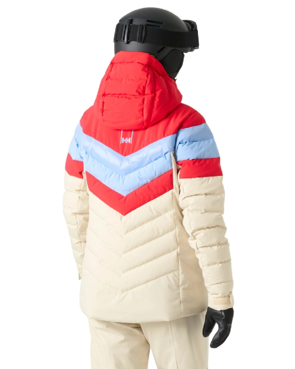 Cream Coloured Helly Hansen Womens Imperial Puffy 2.0 Jacket on white background 