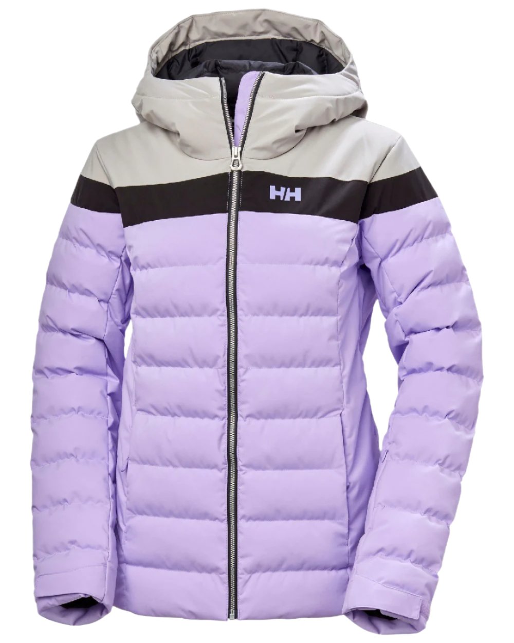 Heather Coloured Helly Hansen Womens Imperial Puffy Jacket on white background 