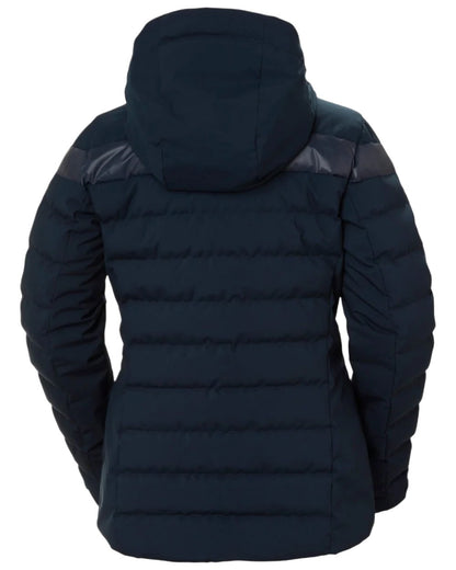 Navy Coloured Helly Hansen Womens Imperial Puffy Jacket on white background 