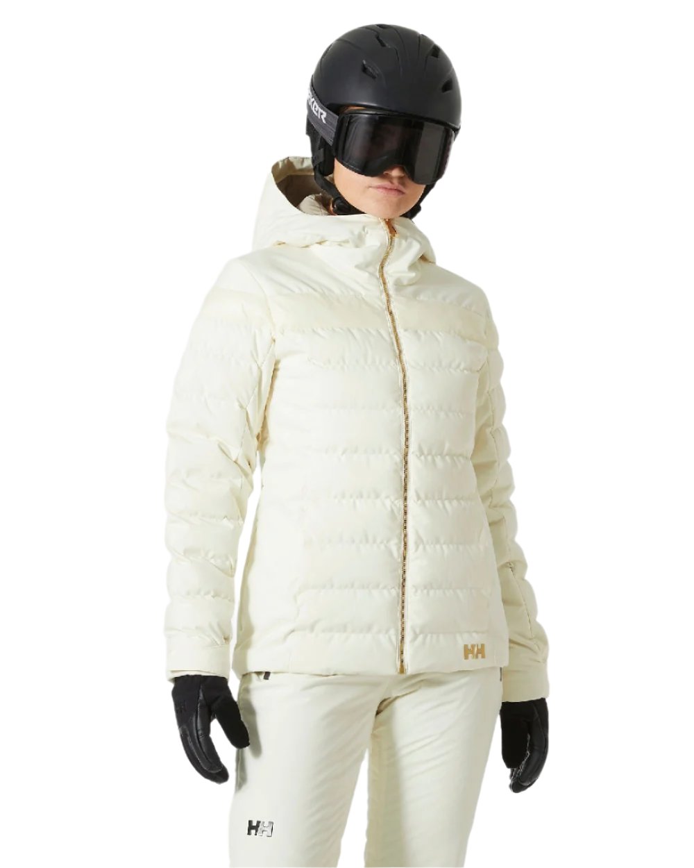 Snow Coloured Helly Hansen Womens Imperial Puffy Jacket on white background 