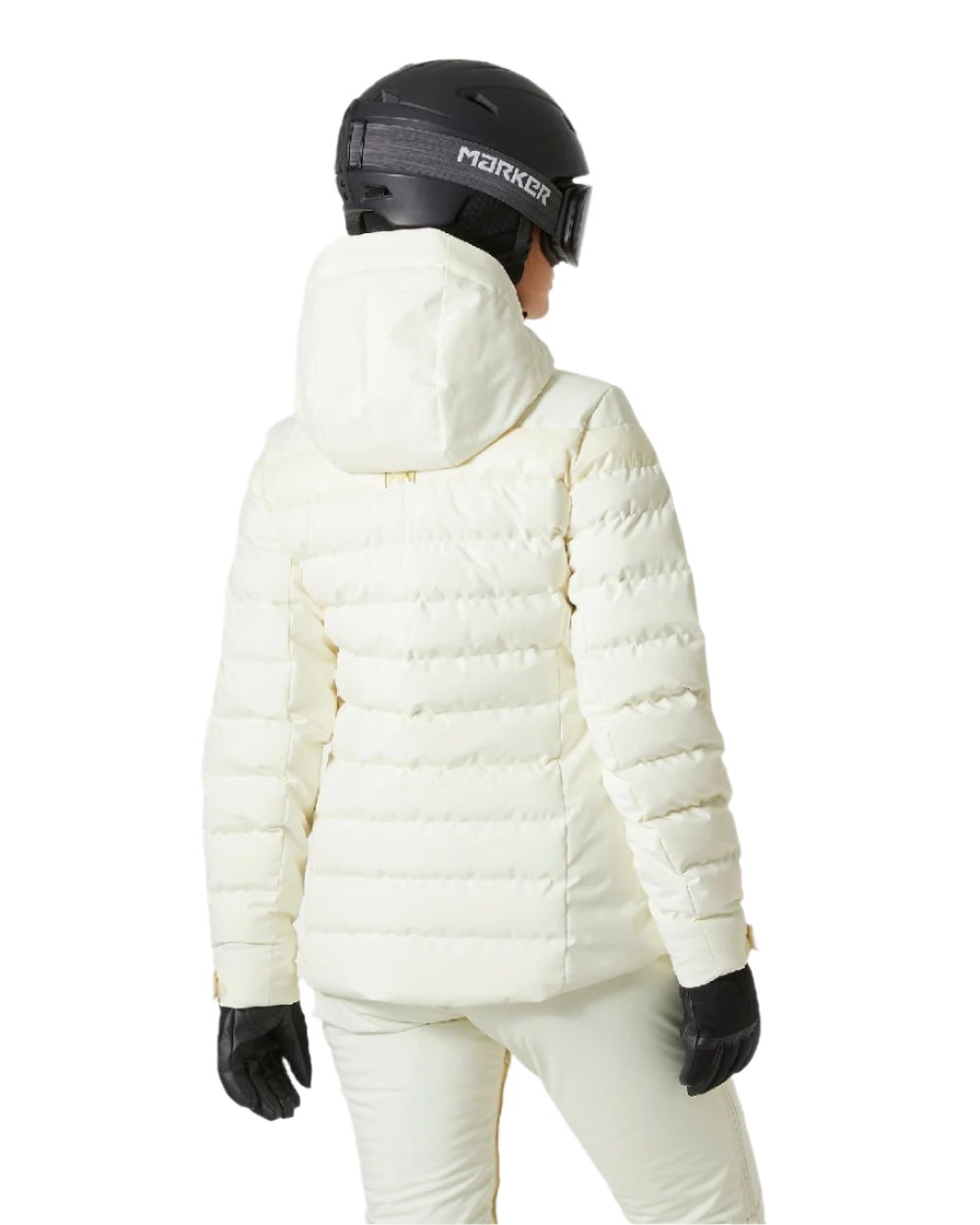 Snow Coloured Helly Hansen Womens Imperial Puffy Jacket on white background 