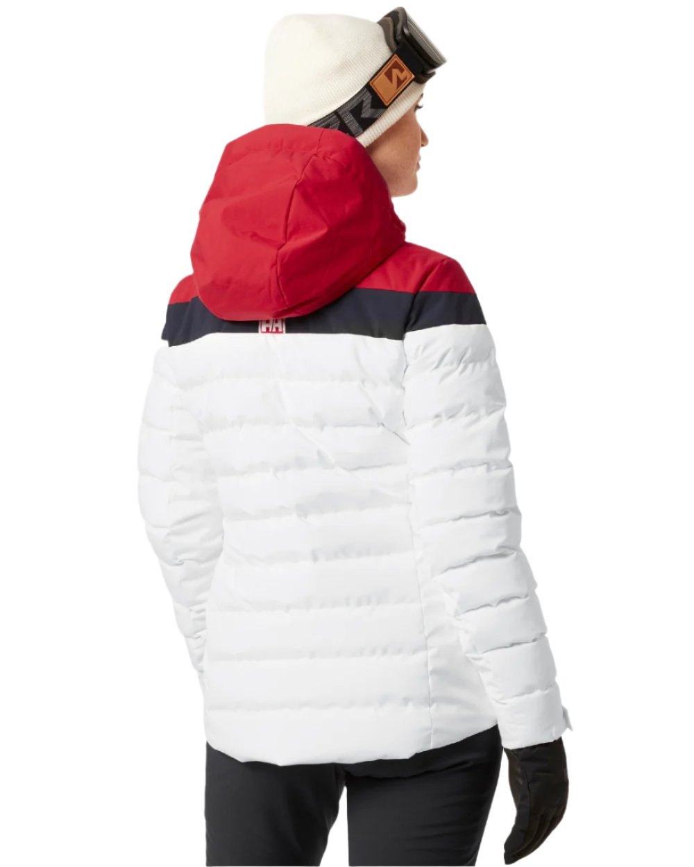 White Coloured Helly Hansen Womens Imperial Puffy Jacket on white background 