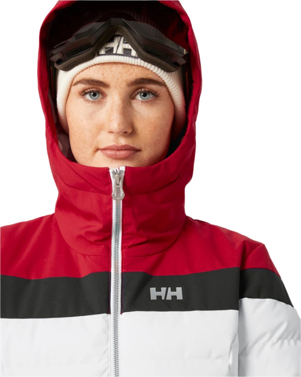 White Coloured Helly Hansen Womens Imperial Puffy Jacket on white background 