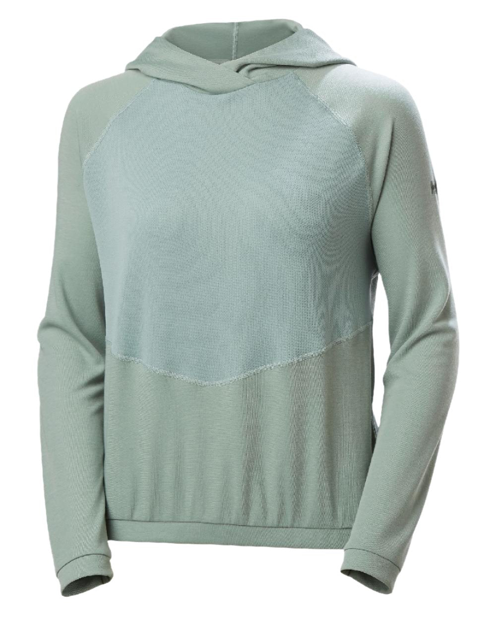 Eucalyptus coloured Helly Hansen Womens Inshore Hoodie 2.0 on white background 