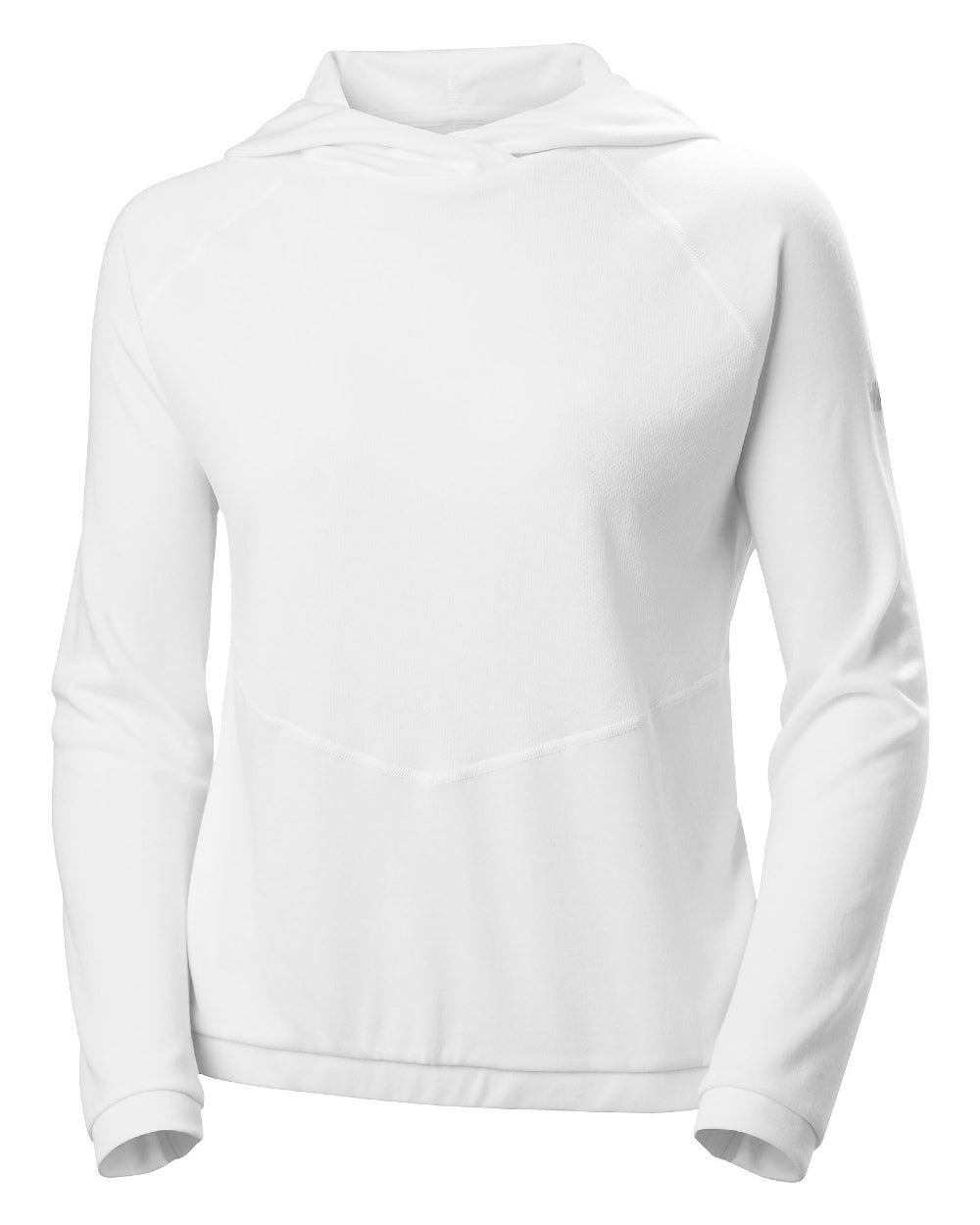 White coloured Helly Hansen Womens Inshore Hoodie 2.0 on white background 