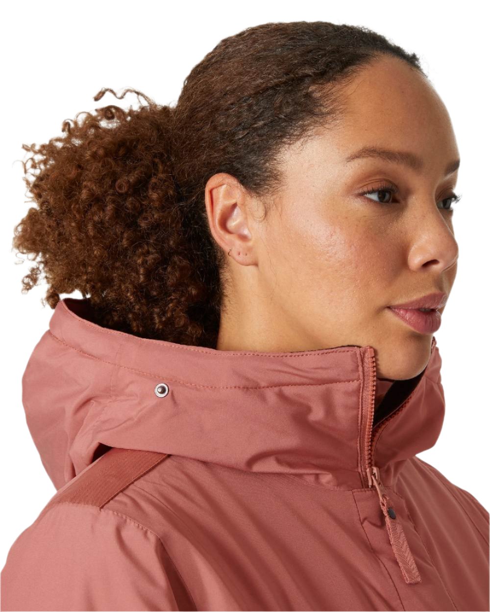 Cedarwood Helly Hansen Womens Irma Parka on white background 