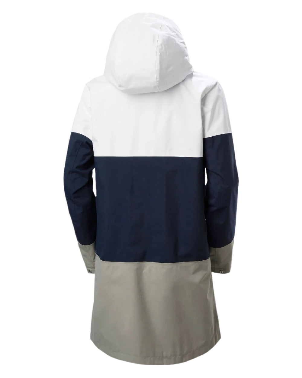 White coloured Helly Hansen Womens Koster Raincoat on white background 
