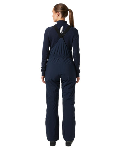 Navy Coloured Helly Hansen Womens Legendary Insulated Bib Pants on white background 