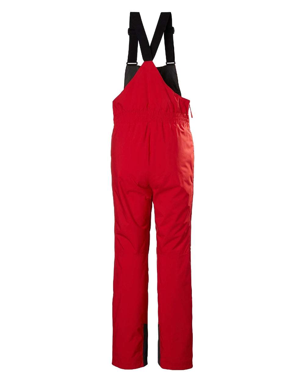 Red Coloured Helly Hansen Womens Legendary Insulated Bib Pants on white background 