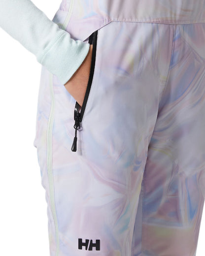 Reflections Aop Coloured Helly Hansen Womens Legendary Insulated Bib Pants on white background 