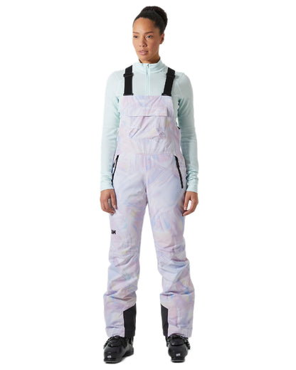 Reflections Aop Coloured Helly Hansen Womens Legendary Insulated Bib Pants on white background 