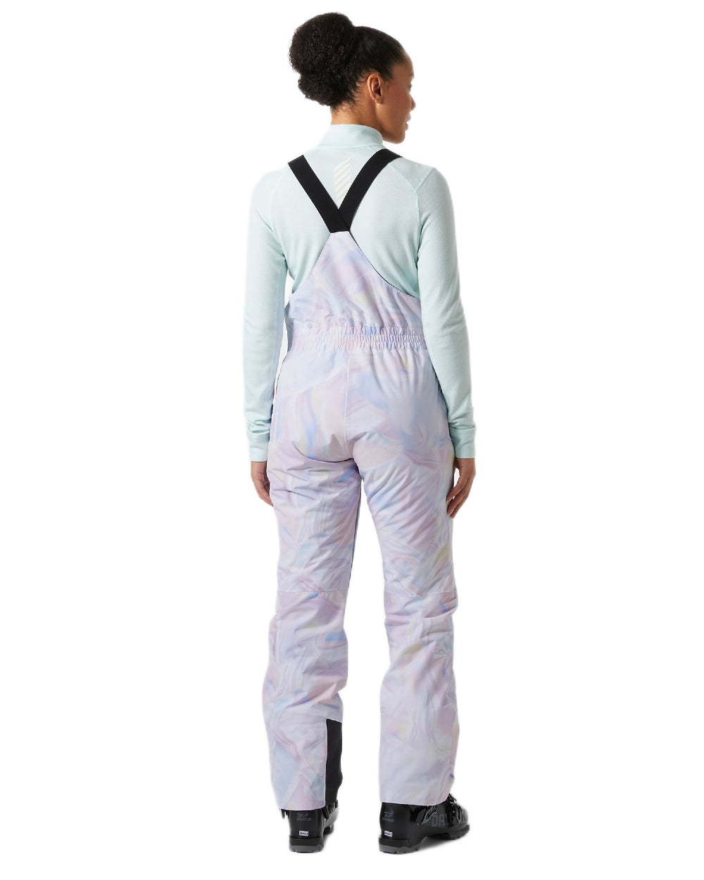 Reflections Aop Coloured Helly Hansen Womens Legendary Insulated Bib Pants on white background 