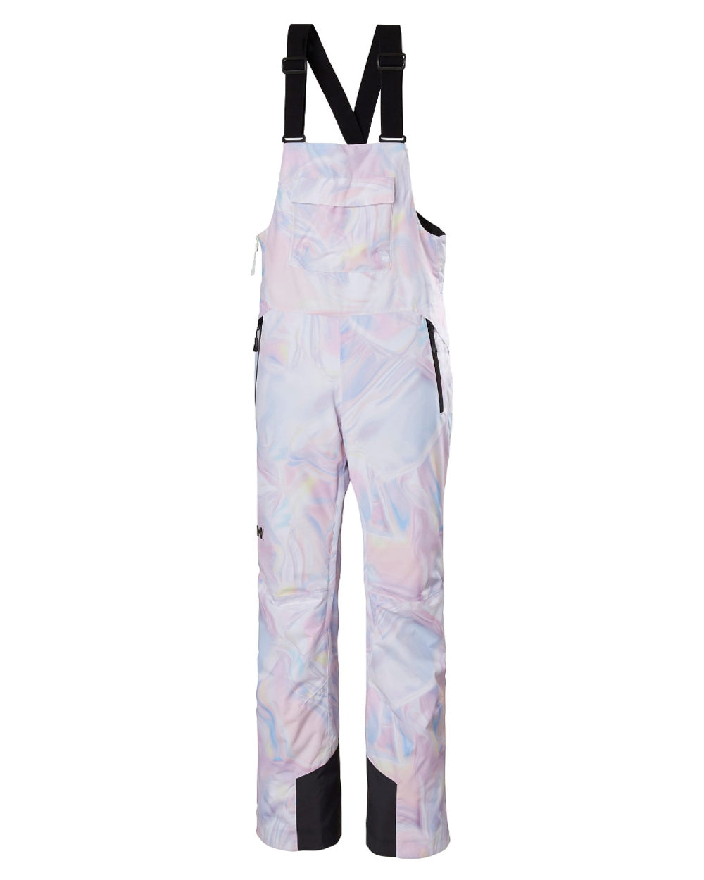 Reflections Aop Coloured Helly Hansen Womens Legendary Insulated Bib Pants on white background 