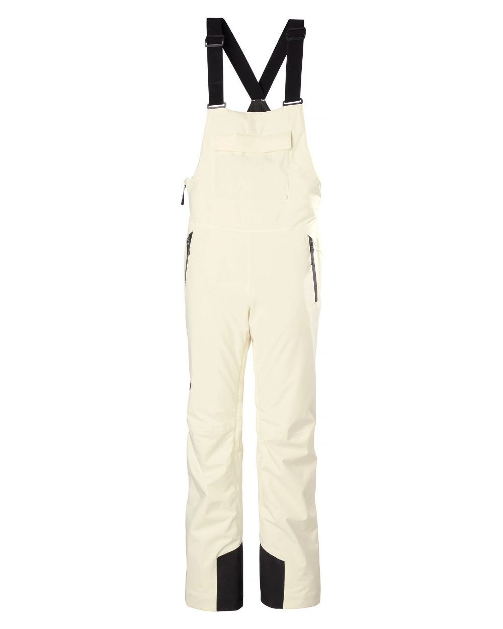 Snow Coloured Helly Hansen Womens Legendary Insulated Bib Pants on white background 