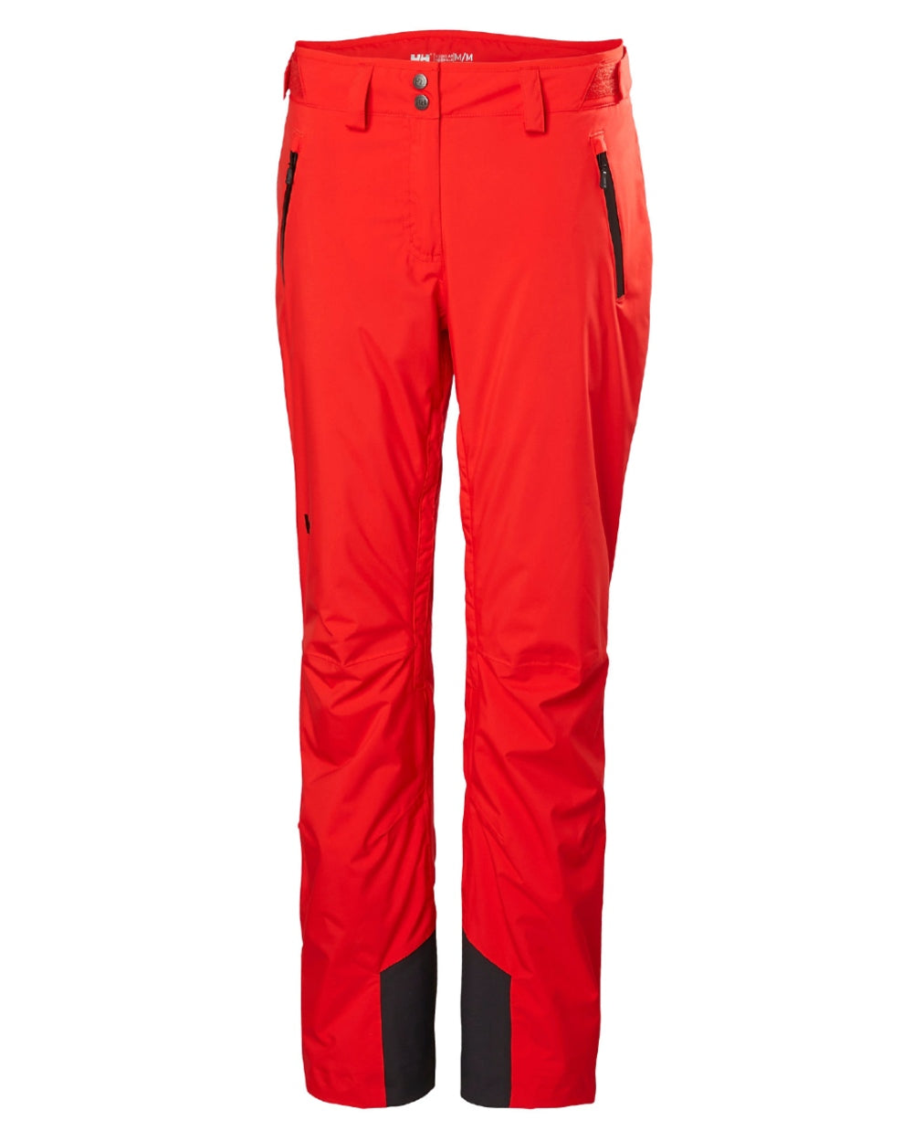 Alert Red Coloured Helly Hansen Womens Legendary Insulated Ski Pants on white background 