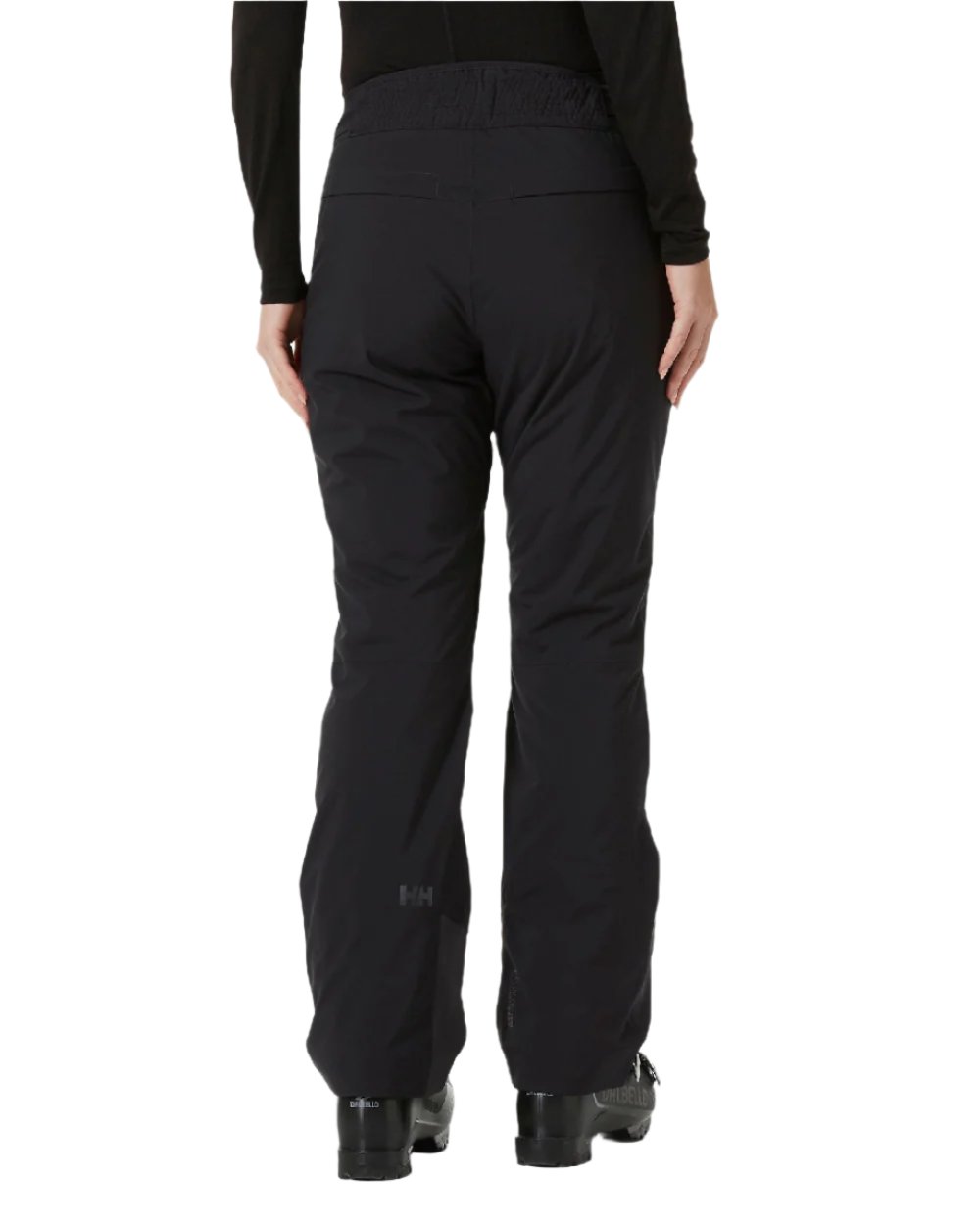 Black Coloured Helly Hansen Womens Legendary Insulated Ski Pants on white background 