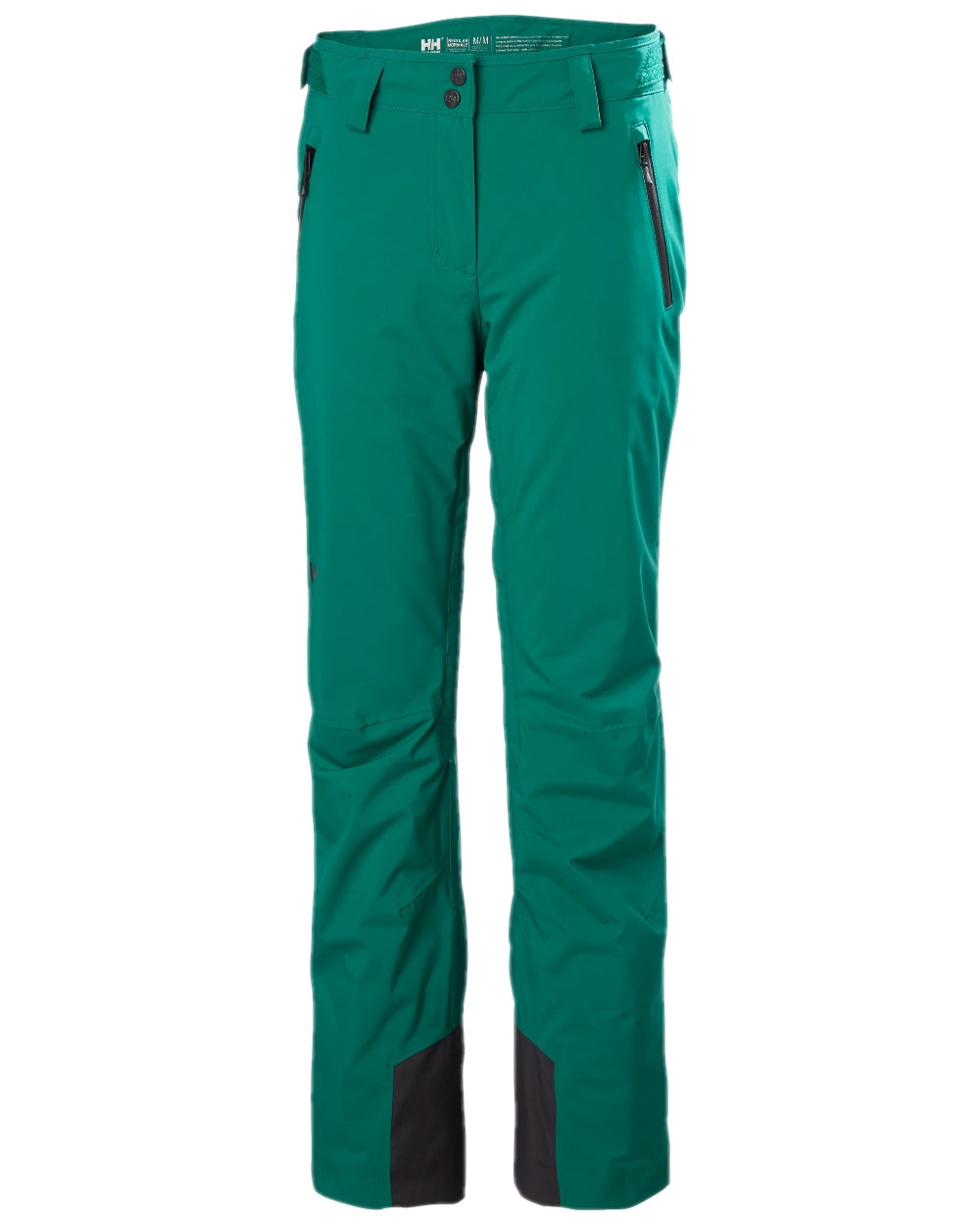 Emerald Coloured Helly Hansen Womens Legendary Insulated Ski Pants on white background 