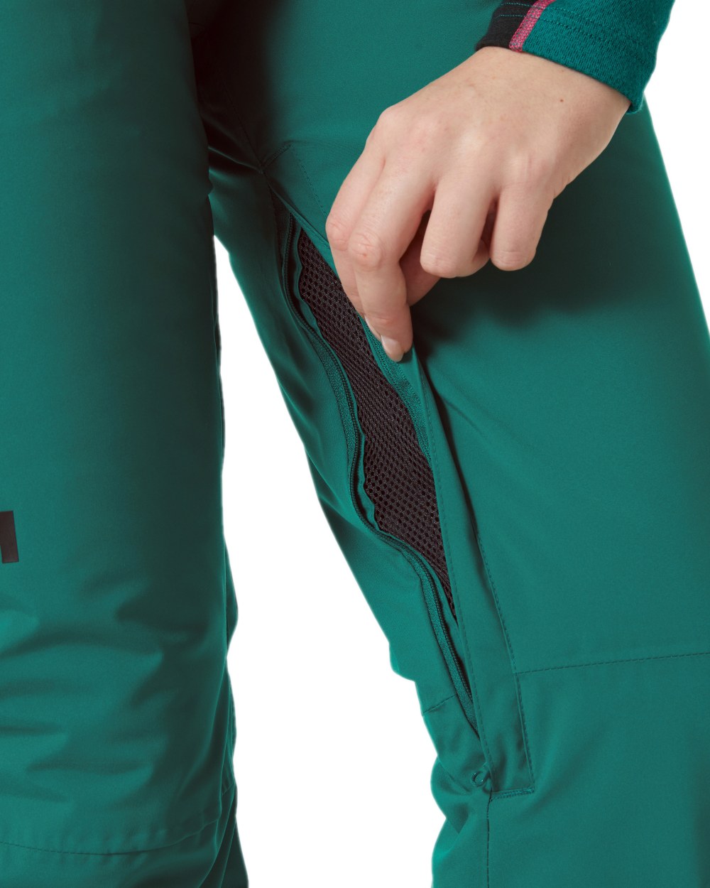 Emerald Coloured Helly Hansen Womens Legendary Insulated Ski Pants on white background 