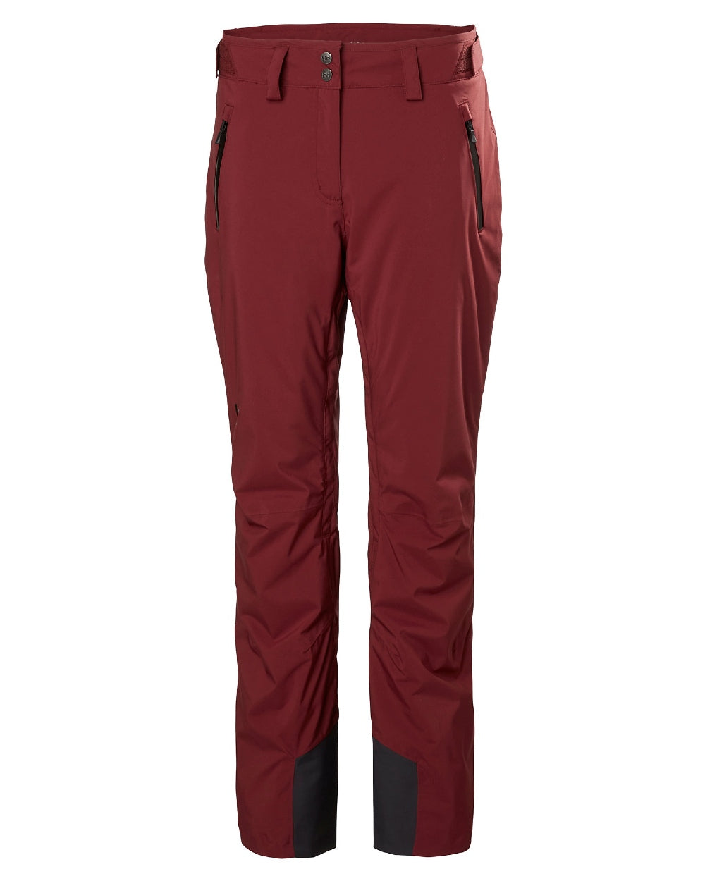 Mars Red Coloured Helly Hansen Womens Legendary Insulated Ski Pants on white background 