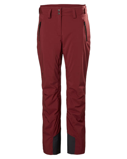 Mars Red Coloured Helly Hansen Womens Legendary Insulated Ski Pants on white background 