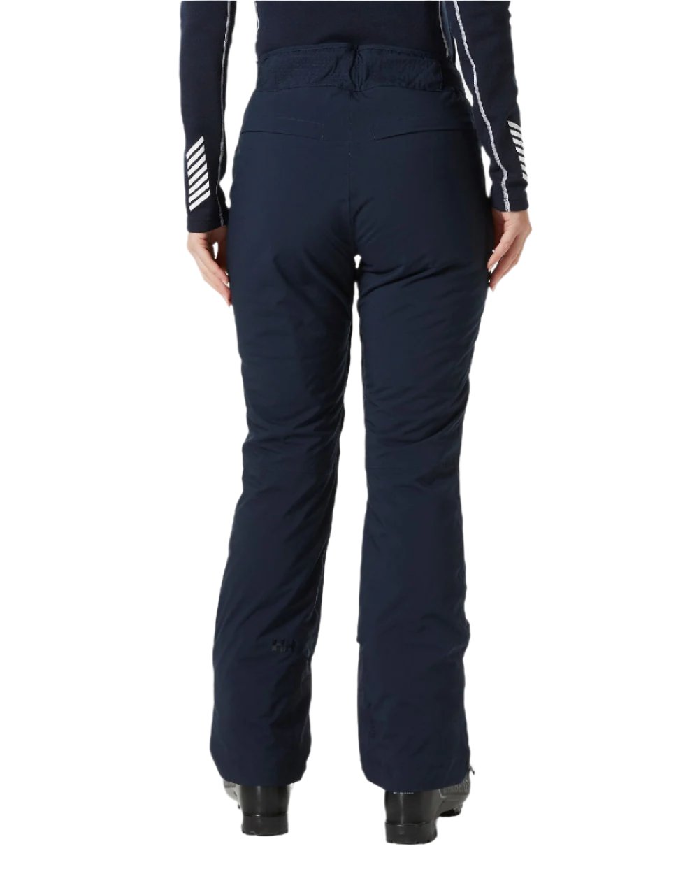 Navy Coloured Helly Hansen Womens Legendary Insulated Ski Pants on white background 