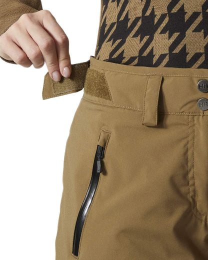 Sepia Coloured Helly Hansen Womens Legendary Insulated Ski Pants on white background 