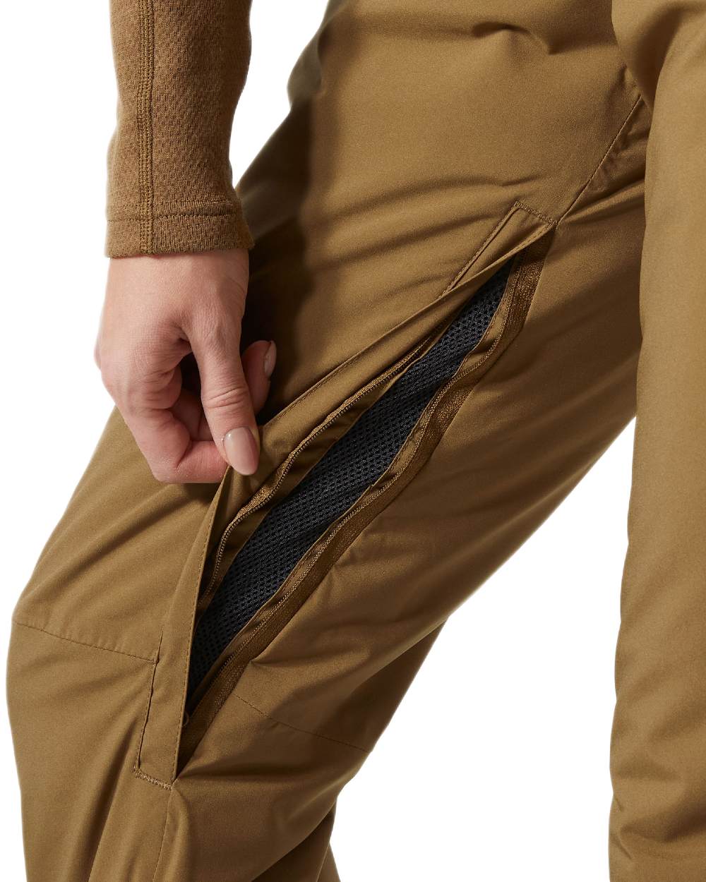 Sepia Coloured Helly Hansen Womens Legendary Insulated Ski Pants on white background 