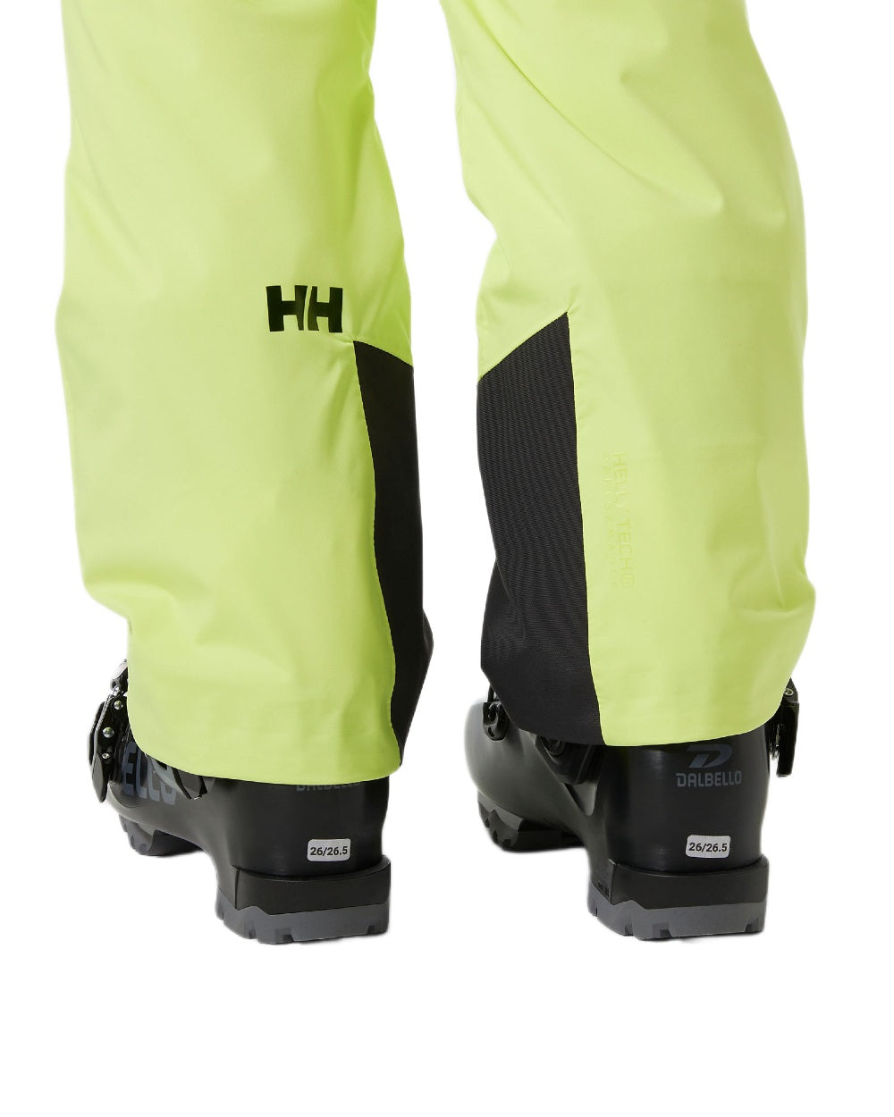 Sunny Lime Coloured Helly Hansen Womens Legendary Insulated Ski Pants on white background 