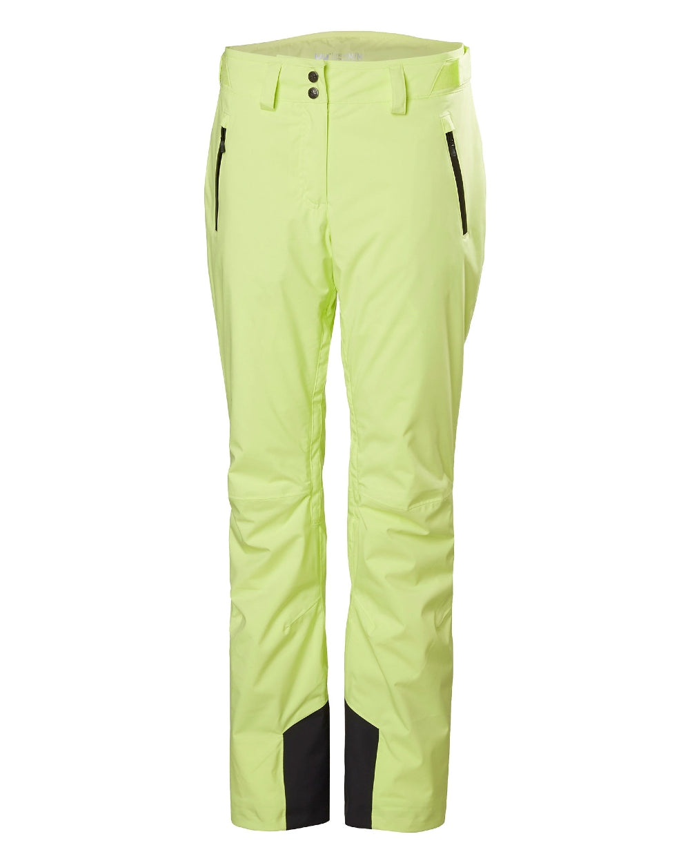 Sunny Lime Coloured Helly Hansen Womens Legendary Insulated Ski Pants on white background 