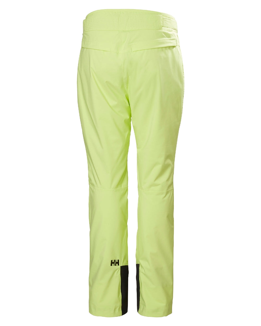 Sunny Lime Coloured Helly Hansen Womens Legendary Insulated Ski Pants on white background 