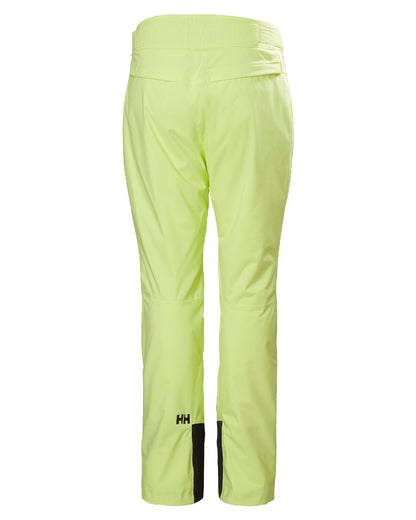 Sunny Lime Coloured Helly Hansen Womens Legendary Insulated Ski Pants on white background 