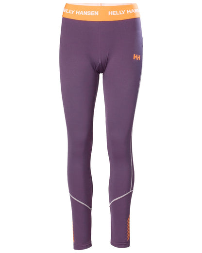 Amethyst Coloured Helly Hansen Womens Lifa Active Base Layer Pants on white background 