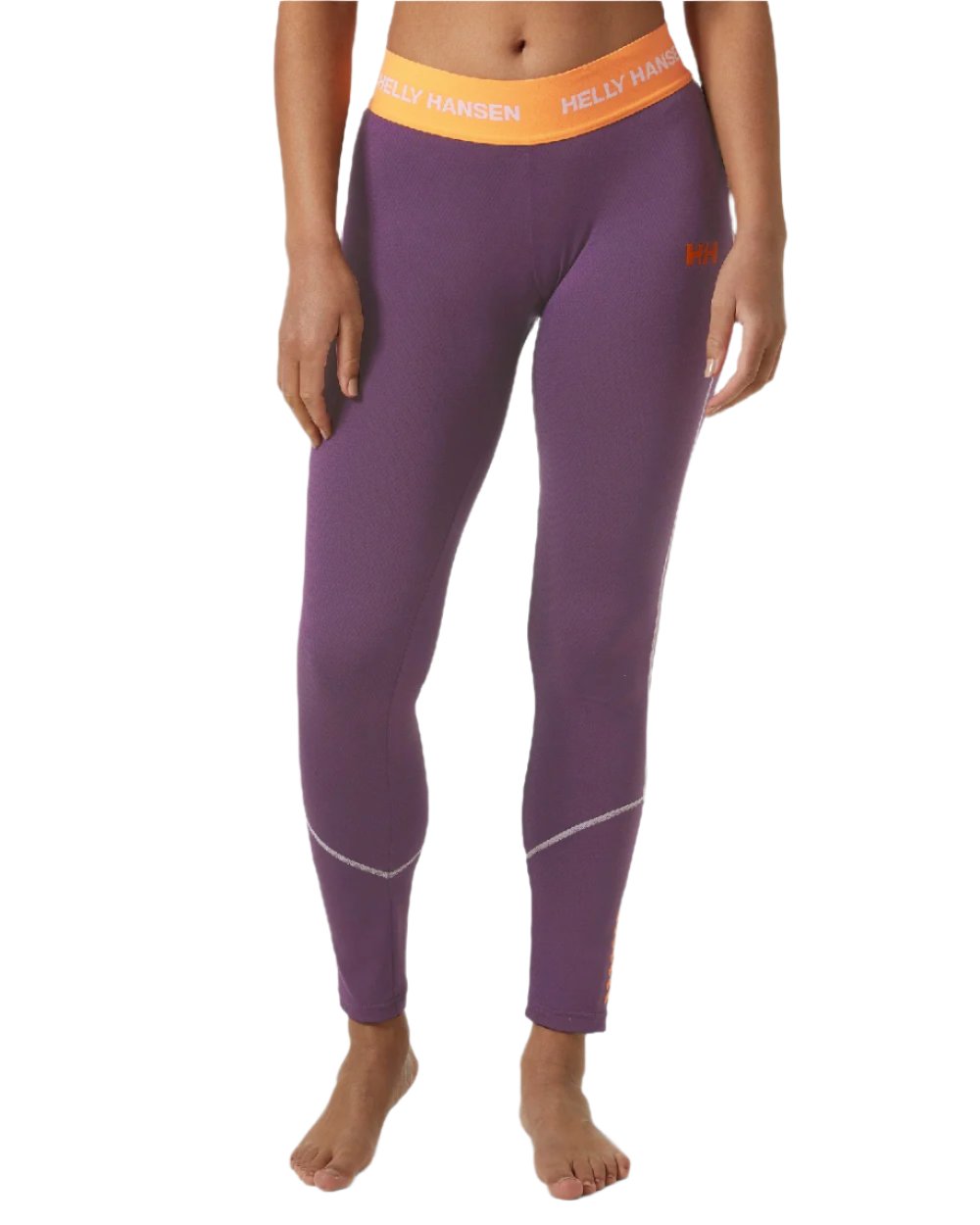 Amethyst Coloured Helly Hansen Womens Lifa Active Base Layer Pants on white background 