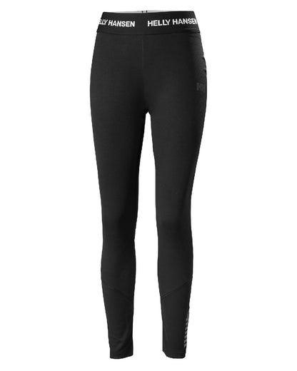 Black Coloured Helly Hansen Womens Lifa Active Base Layer Pants on white background 