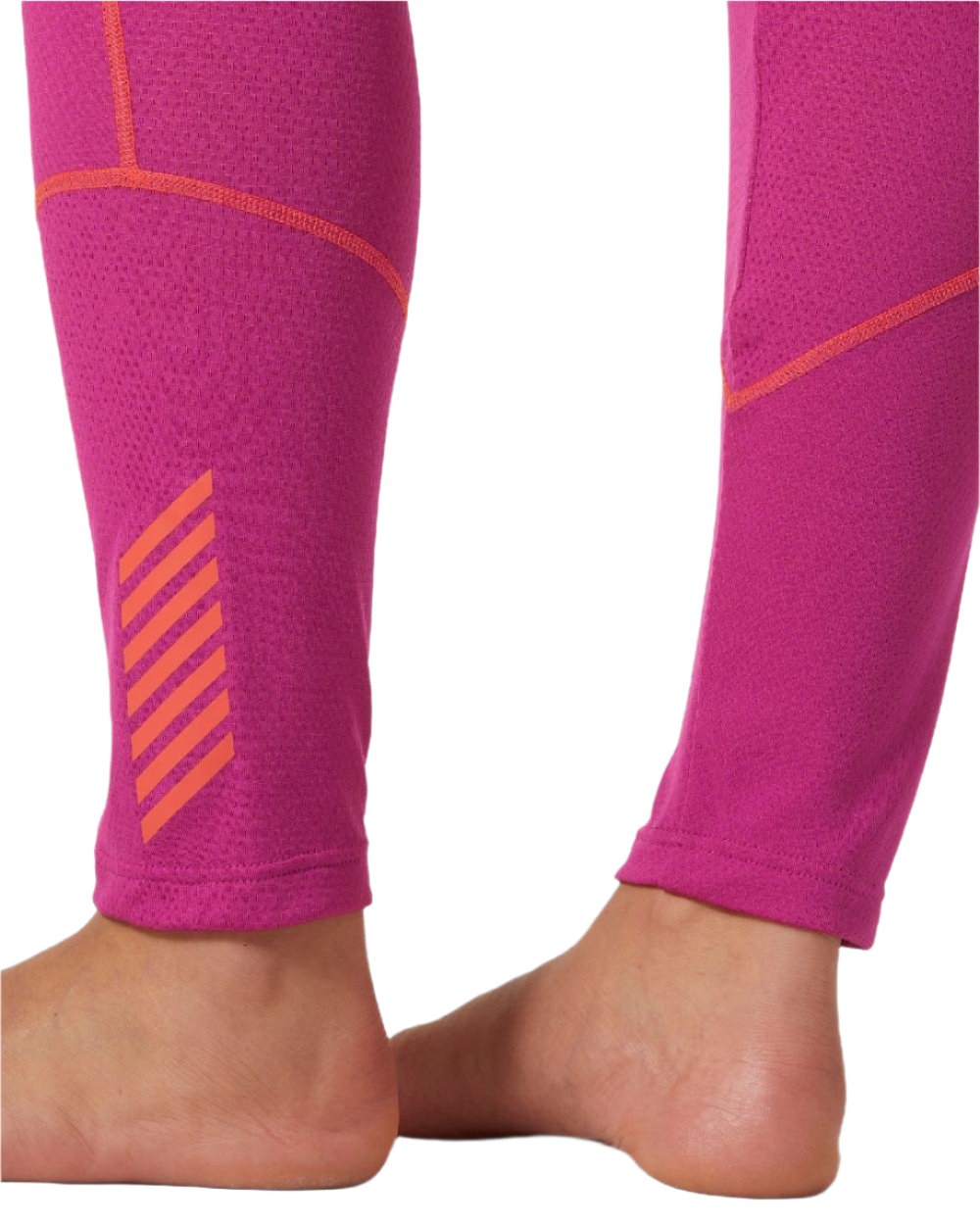 Magenta 2 Coloured Helly Hansen Womens Lifa Active Base Layer Pants on white background 