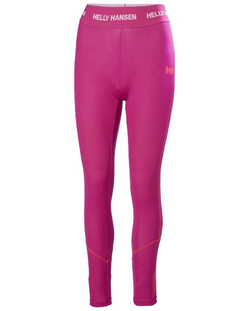 Magenta 2 Coloured Helly Hansen Womens Lifa Active Base Layer Pants on white background 