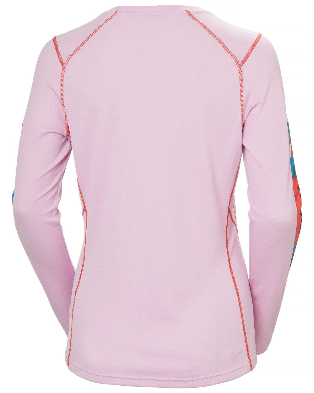 Cherry Blossom Apres Print Coloured Helly Hansen Womens Lifa Active Crew Base Layer on white background 