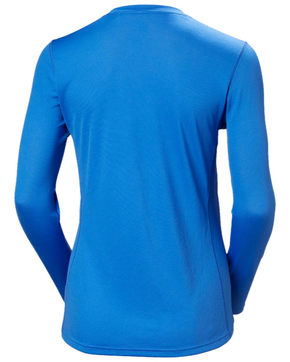 Ultra Blue Coloured Helly Hansen Womens Lifa Active Solen Long Sleeve Base Layer on white background 