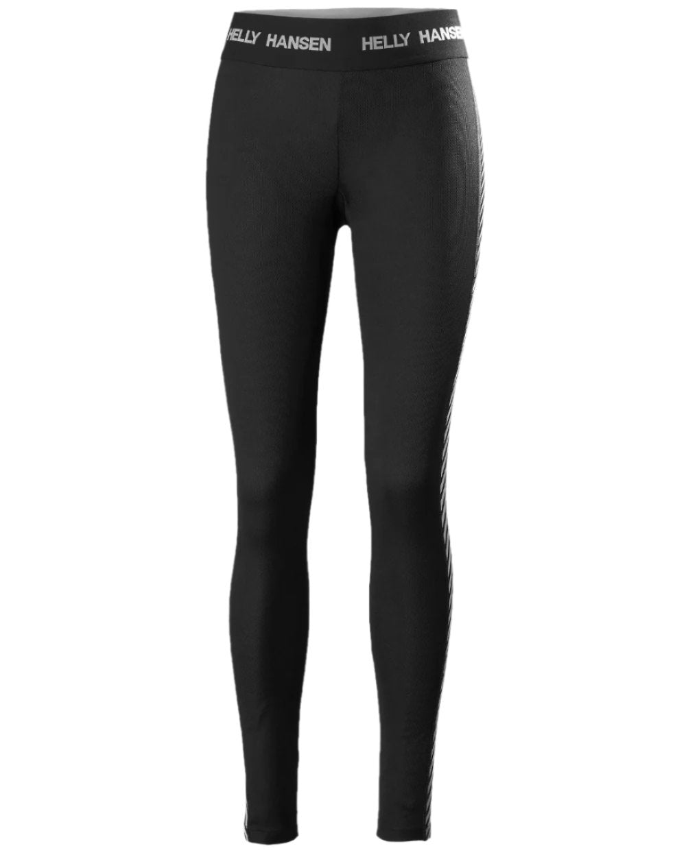 Black Coloured Helly Hansen Womens Lifa Base Layer Pants on white background 