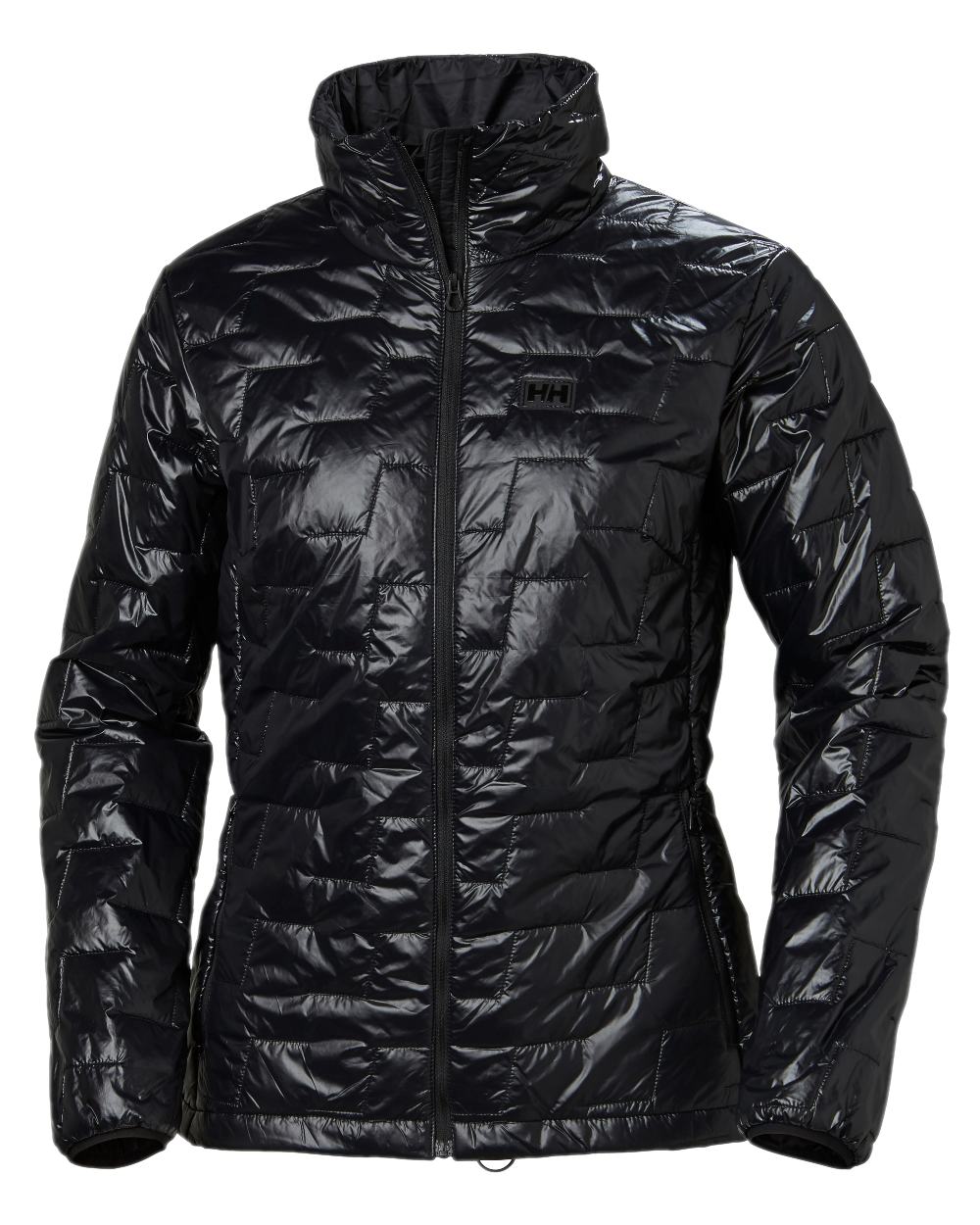 Black Coloured Helly Hansen Womens Lifaloft Insulator Jacket on white background 