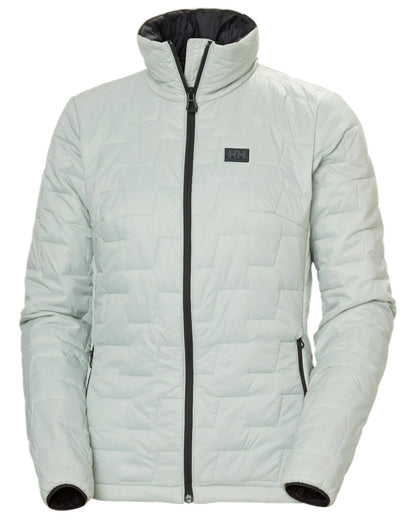 Green Mist Coloured Helly Hansen Womens Lifaloft Insulator Jacket on white background 