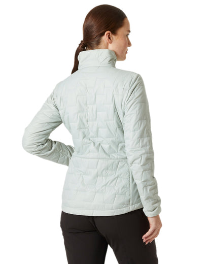 Green Mist Coloured Helly Hansen Womens Lifaloft Insulator Jacket on white background 