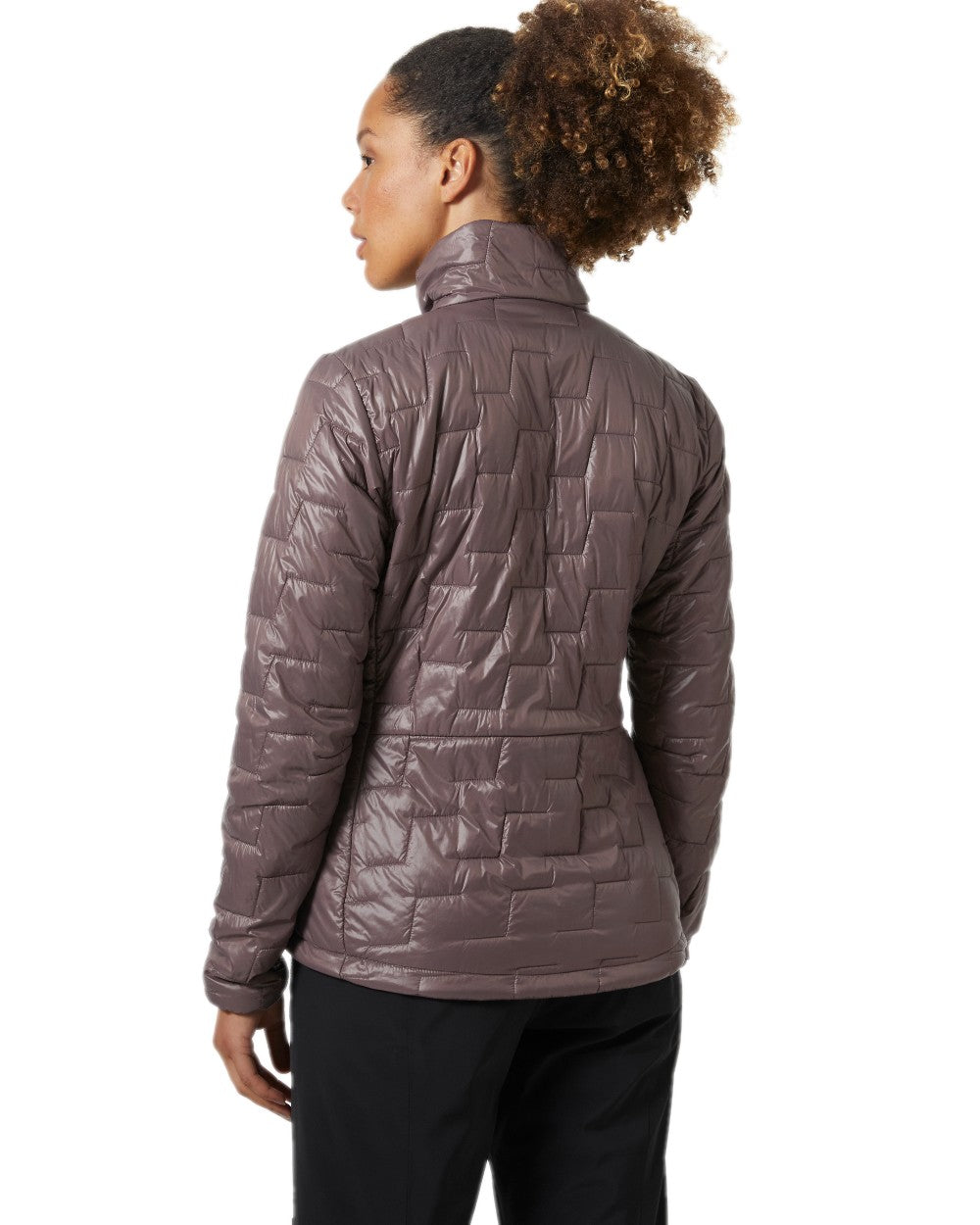 Sparrow Grey Coloured Helly Hansen Womens Lifaloft Insulator Jacket on white background 